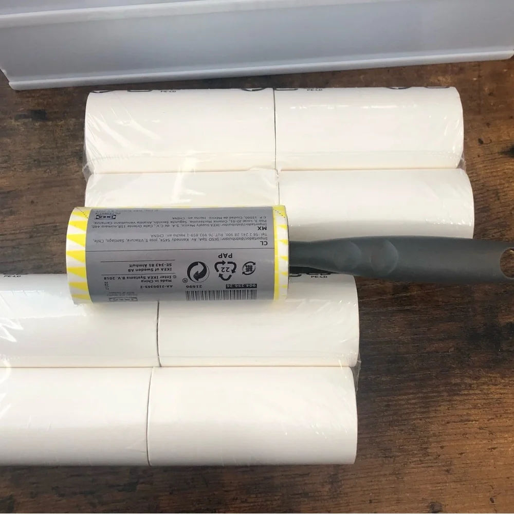 IKEA BASTIS Lint Roller 1 Handle + 8 Refill = 520 Sheets,pet Hair Fluff …